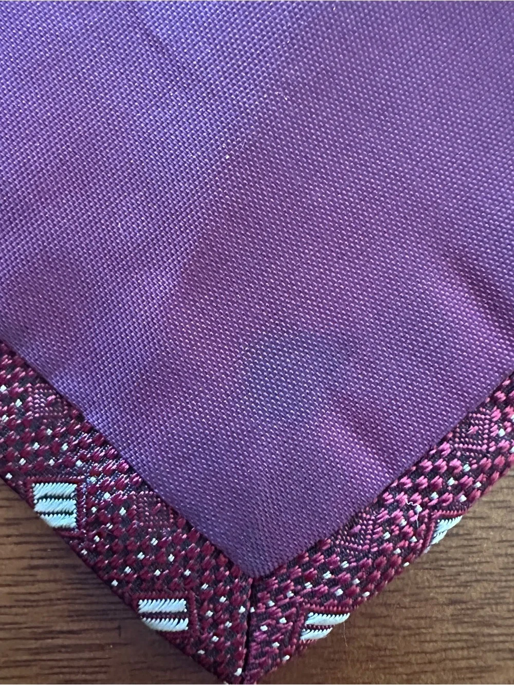 Polo by Ralph Lauren Maroon Geometric Silk Tie